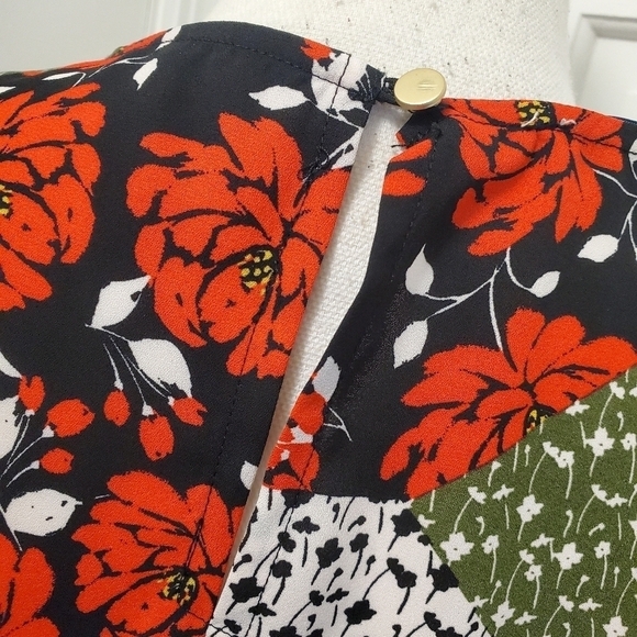 Libby Edelman Floral Patchwork Dress Size Medium, colorful - Picture 6 of 14